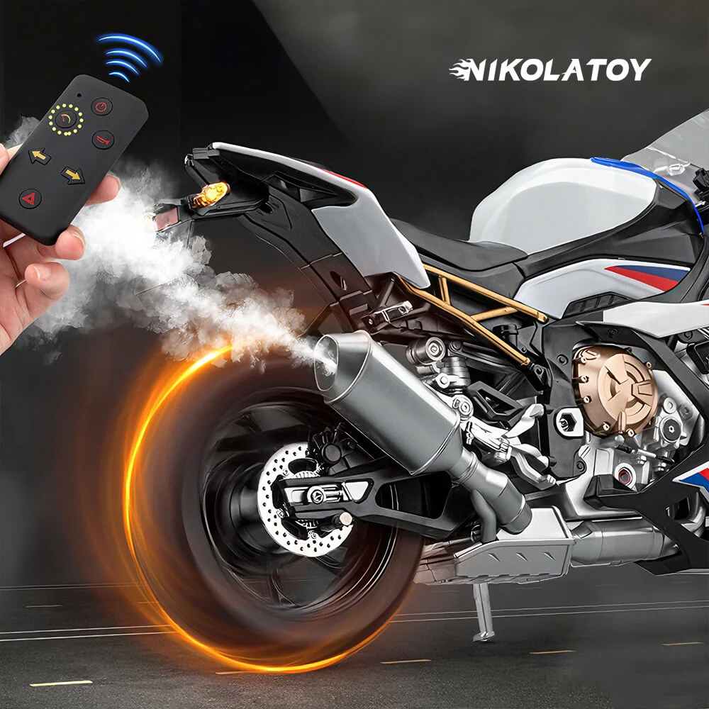 1/6 BMW S1000RR Alloy Dynamic Motorcycle Model - Image 3