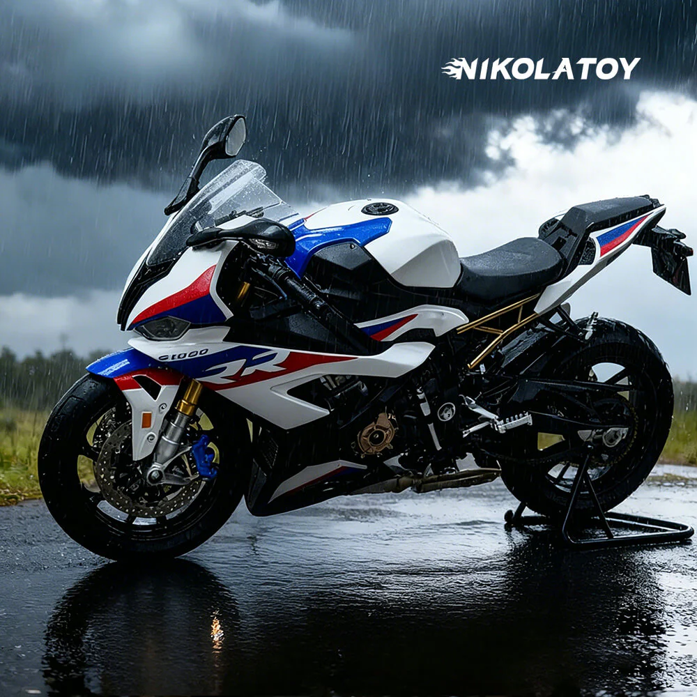1/6 BMW S1000RR Alloy Dynamic Motorcycle Model - Image 4
