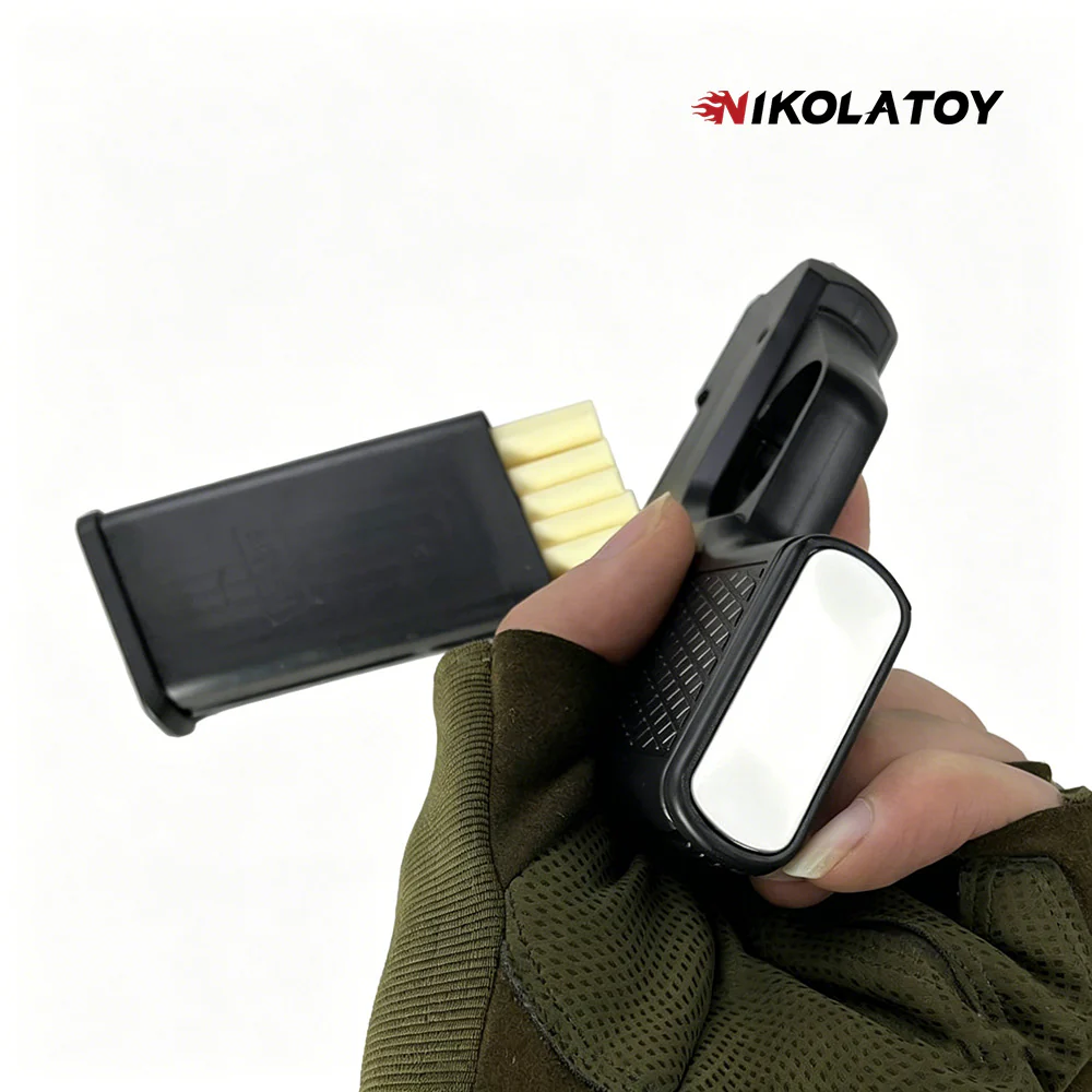 Gun Type Cigarette Lighter With 3 Replaceable Magazine Clips - Image 4