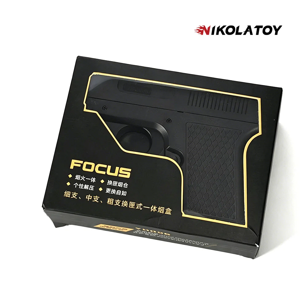 Gun Type Cigarette Lighter With 3 Replaceable Magazine Clips - Image 6