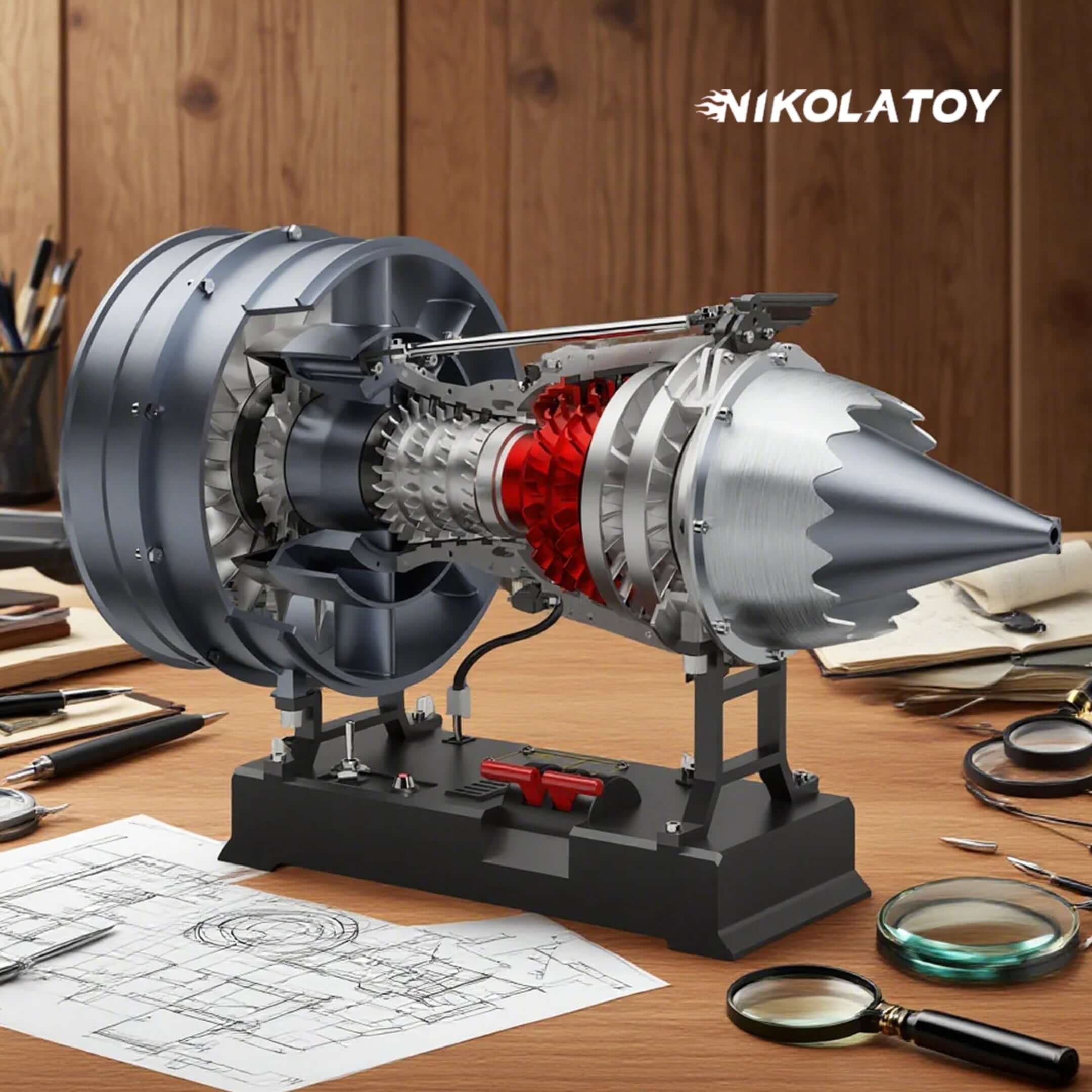 TECHING Medium Size Turbofan Engine Model - DIY KIT（12In） - Image 3