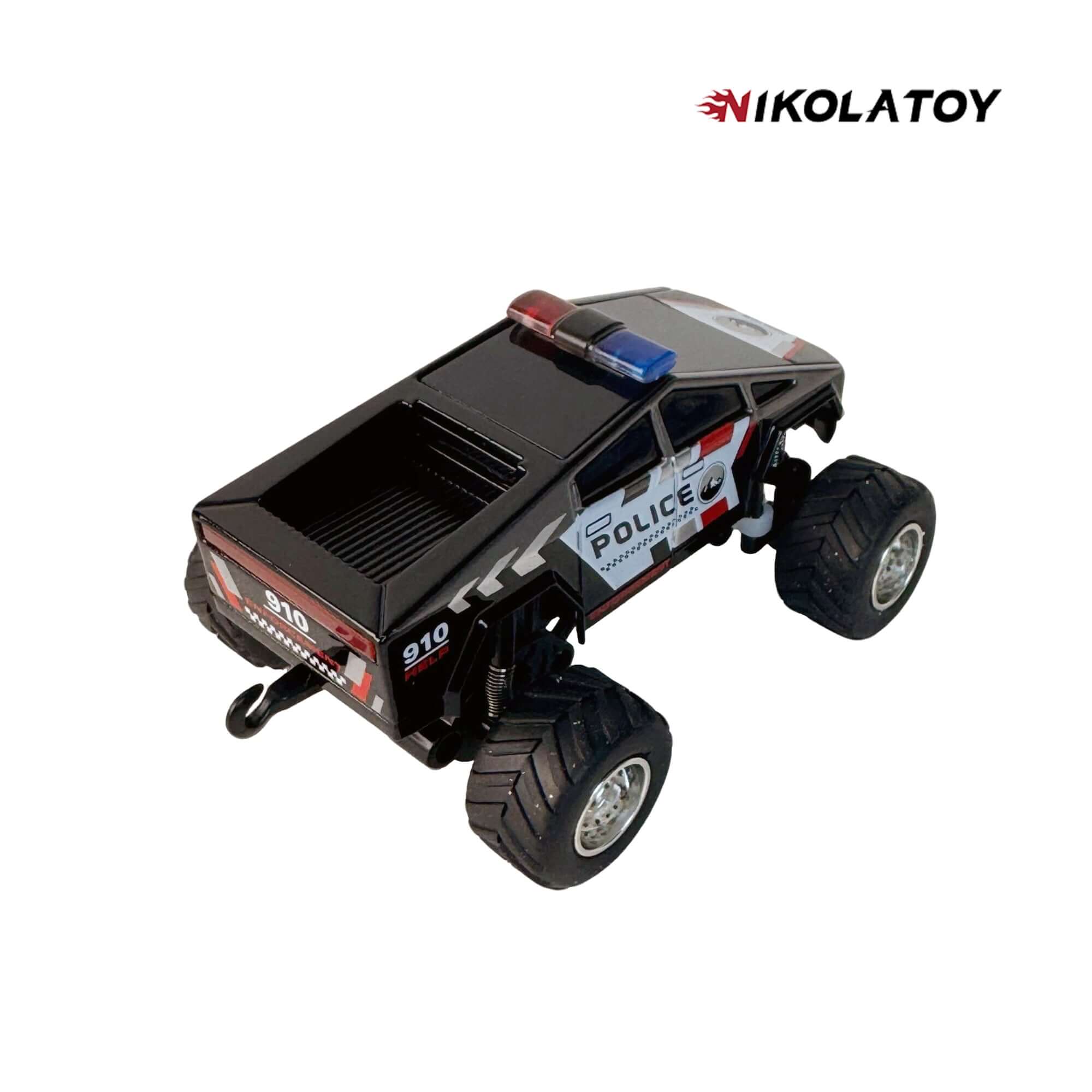 1:64 Police Cybertruck Remote Control Car - Image 6