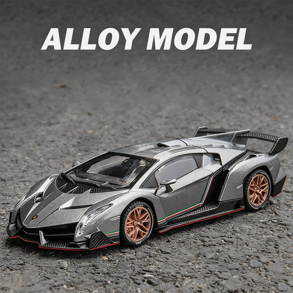 Alloy 1/22 Lamborghini Poison Model Car - Image 4