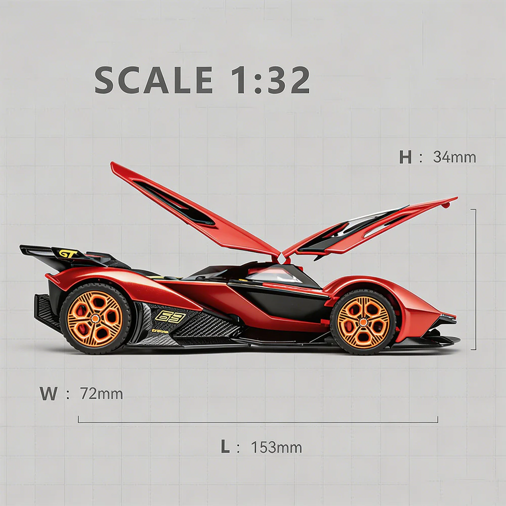 Alloy 1/22 Lamborghini V12 GT Model Car - Image 6