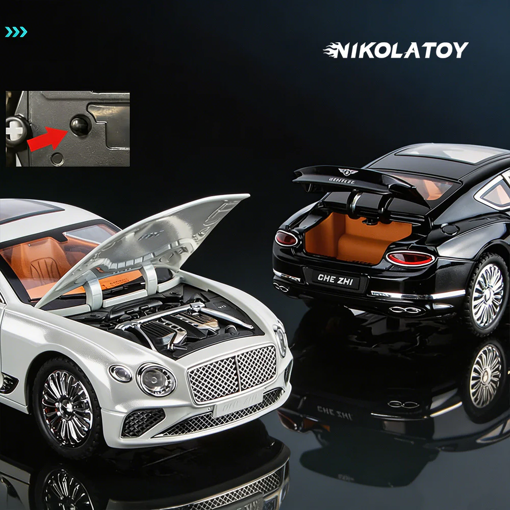 Alloy 1/24 Bentley Continental Model Car - Image 6