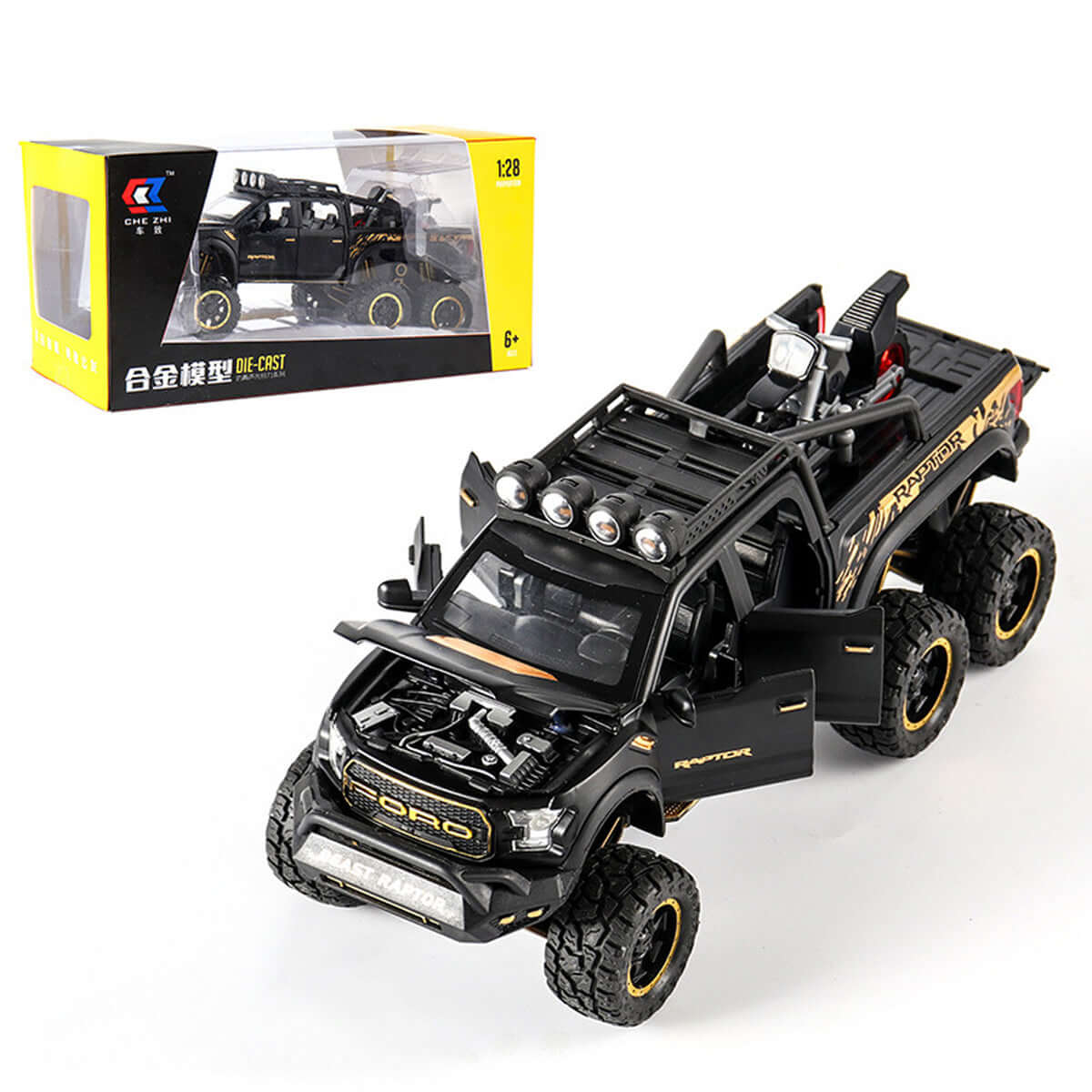 Alloy 1/28 Ford Raptor F150 Model Car - Image 3