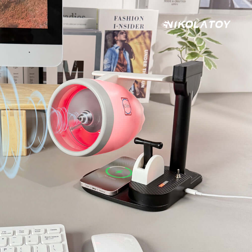 Desktop JetFan with Phone Charging Base and Humidifier - Image 3
