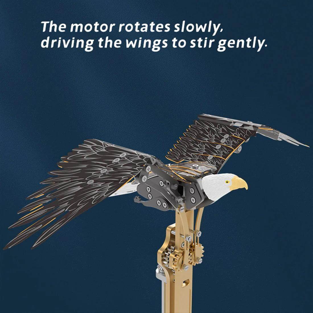 TECHING Kinetic Bald Eagle Sculptures Kits With Flapping Wings - Image 9